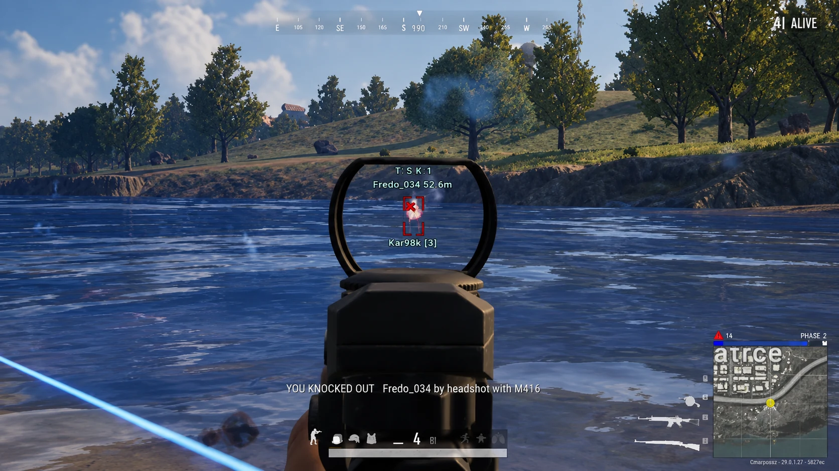 Player ESP with snaplines and distance in PUBG